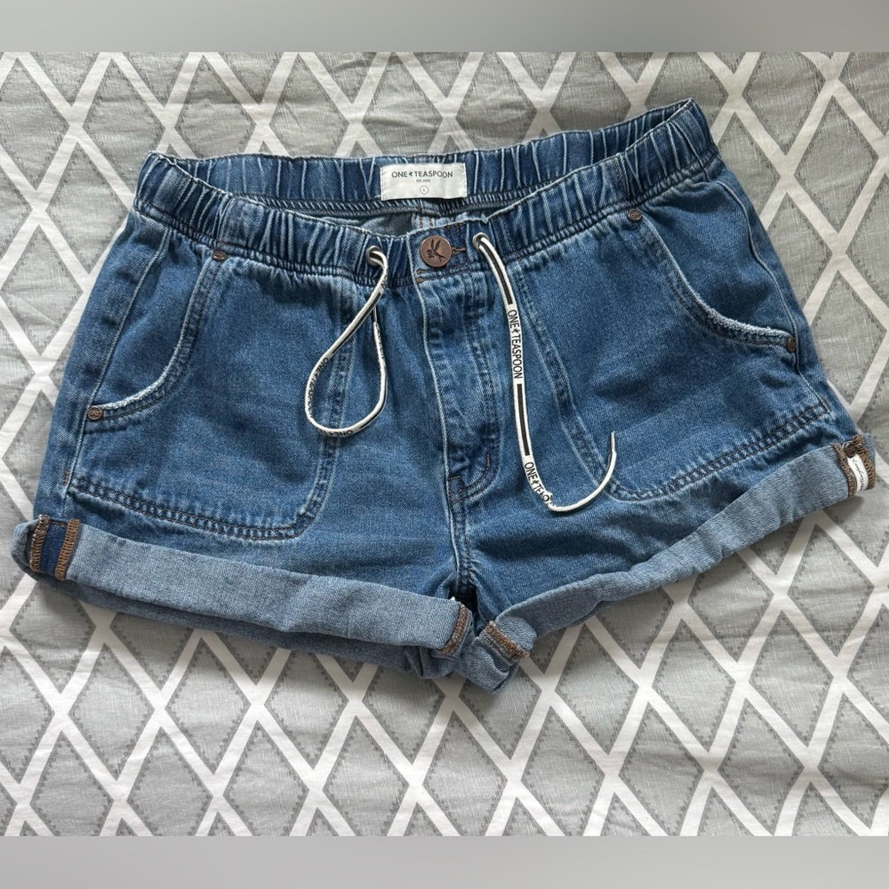 One Teaspoon Indigo Denim Shorts